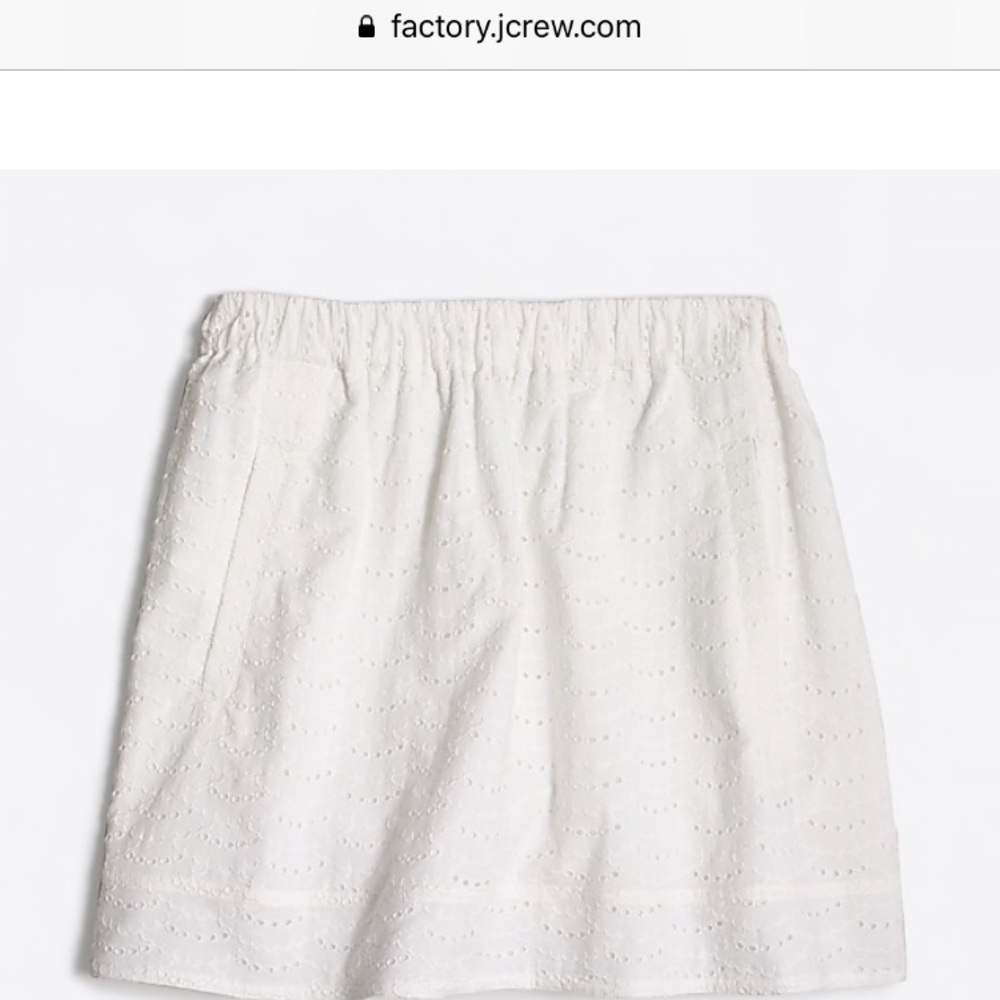 J. Crew Eyelet skirt w/ pockets